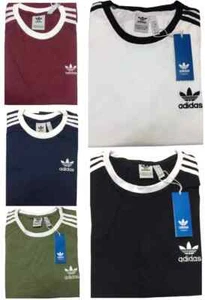 ADIDAS BRAND NEW GORGEOUS SHORT SLEEVE THREE STRIPE T-SHIRT 75% SUMMER SALE - Picture 1 of 6