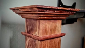 EE. UU. - Columna rústica de madera/madera para decoración del hogar, soporte para jarrones, estatuas, plantas - Imagen 1 de 13