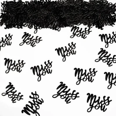 100PCS Miss You Glitter Confetti Retirement & Farewell Party Table Decor - Image 1 of 4