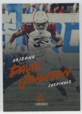 2018 Panini Luminance Football David Johnson Orange SP /225 #24 - Image 1 of 2