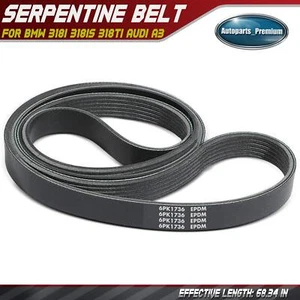 68.34" Serpentine Belt for BMW 318i 318is 318ti Audi A3 A6 Quattro Ford Mercury - Picture 1 of 10