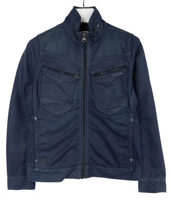 G-Star New Riley Slim Veste Homme M Jeans Camionneur Zippé Poches Poitrine - Photo 1/4