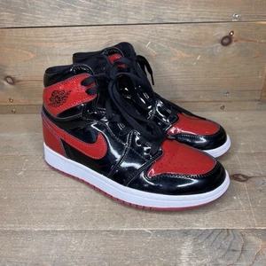 Nike Air Jordan 1 Retro High OG Patent Bred 555088-063 Sneakers Women's Size 7 - Picture 1 of 10