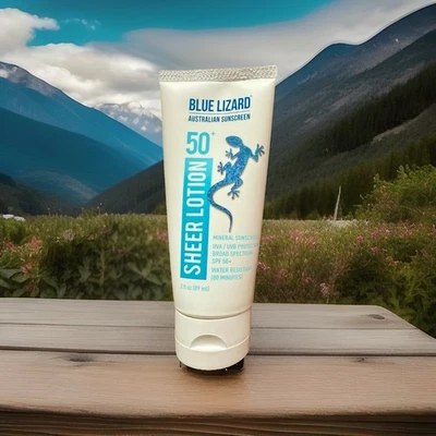 Protector solar australiano Blue Lizard loción transparente corporal, FPS 50+ 3 oz. Foto 1 de 3