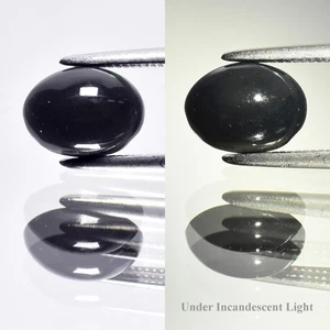 π 0.82ct 8x6mm Oval Cabochon Natural Black Opal - Rainbow Flash, Ethiopia Gem - Picture 1 of 6