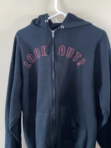 Vintage Lookout Records Hoodie L Black Green Day Rancid Operation Ivy Punk - Picture 1 of 7