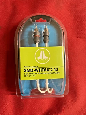JL AUDIO XMD-WHTAIC2-12 Marine Boat 2 Channel Amp RCA Amplifier Cable 12ft. New - Image 1 of 2