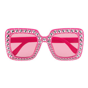 Partybrille Bling Bling pink Boland Kostüm Accessoire Brille Strasssteine 