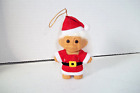 Vintage Russ Berrie brand Troll Doll Santa 4? Hanging Christmas Ornament 1990s