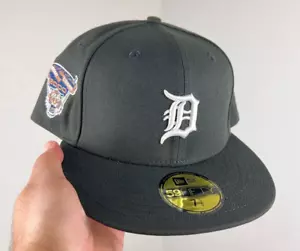 Detroit Tigers New Era 59Fifty Fitted Cap MLB Cooperstown Black Size 7 5/8 Hat - Picture 1 of 6
