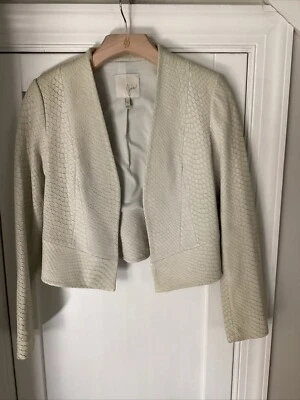 Chaqueta corta de cuero para mujer Joie talla XS Foto 1 de 4