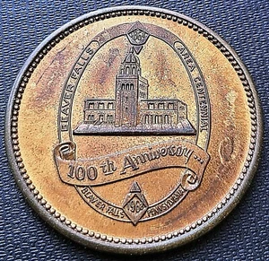 1968 Beaver Falls Pennsylvania Half Dollar Trade Token - 100th Anniversary - UNC - Picture 1 of 2