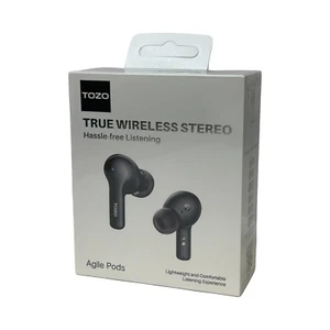 Tozo Wireless Earbuds with Charging Case Agile Pods Bluetooth Waterproof - Black - Picture 1 of 4