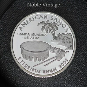 2009 S Silver Proof American Samoa Quarter - From a Proof Set - 90% Silver - Picture 1 of 2