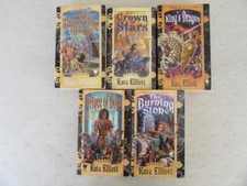 BIG LOT of (5) KATE ELLIOTT books CROWN OF STARS SERIES #1-4, 7 NEARLY COMPLETE