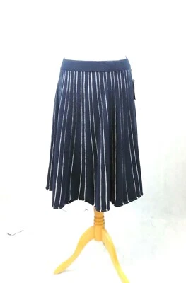 Pure Collection Knitted Skirt Navy / Marble Size LR Rrp £129 CR015 BB 05 - Image 1 of 4