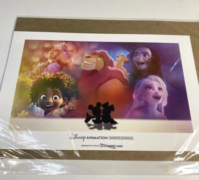 New In Package Disney Animation Immersive Experience Print Poster Set Of Two - Image 1 of 4