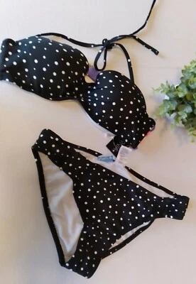 California Waves Colorfully Polka-dot Swimwear Bikini Set size medium  - Изображение 1 из 4