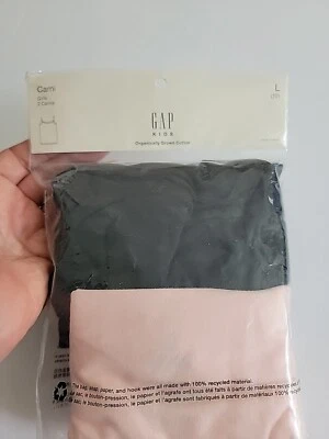 Camiseta sin mangas Gap Kids camisola grande paquete de 2 bralette rosa negro incorporado nueva Foto 1 de 4