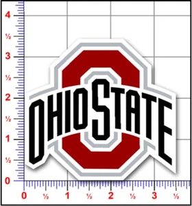 Parche bordado para planchar/coser de Ohio State Buckeye, 3,5" por 3,5" - Imagen 1 de 4