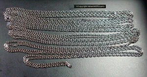 Flat Cable link jewelry necklace chain Wht Gold pl 12' 12 links in 3x2mm CH052C - Picture 1 of 3