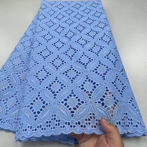 YQOINFKS Embroidery Mesh Textile Stones Swiss Voile Lace 5Y Cotton Fabric Sewing - Picture 1 of 13