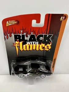 Johnny Lightning Black With Flames 1968 Shelby GT500  - Picture 1 of 3