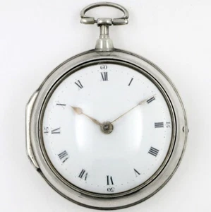 Antique Pocket Watch - Silver pair cases, verge - London, 1793 - Picture 1 of 10