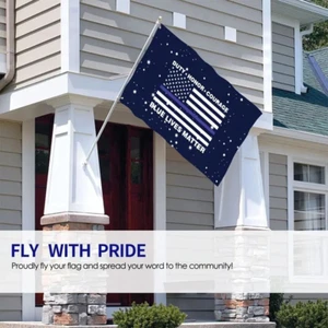 Bandera Blue Lives Matter 3x5 - interior/exterior - Imagen 1 de 3