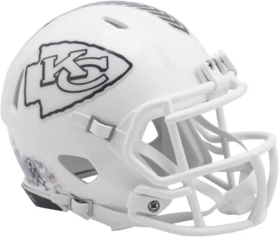 Capacete Kansas City Chiefs Riddell réplica mini velocidade estilo serviço de saudação 2024 - Imagem 1 de 3