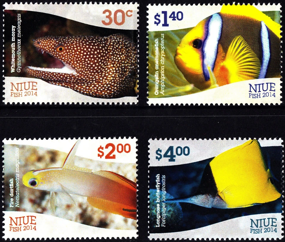 Niue 2014 - Tropical Fish - Set of 4 - Mint Hinged - Image 1 of 1