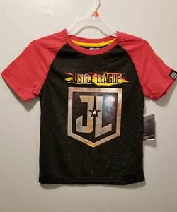 NEW BOYS JUSTICE LEAGUE JL T-SHIRT SIZE XS L or XL DC COMICS SUPERMAN - Picture 1 of 3