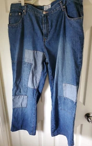 Denim vintage Carolina Blues Plus 18W Patchwork entrepierna 28 - Imagen 1 de 8