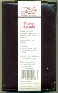 BILLETERA MUJER - AGENDA DE BOLSILLO - LEED - ESTILO NO 00900-13 - BORGOÑA - Imagen 1 de 3