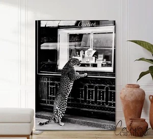 Leopard Jewellery Designer Wall Art Canvas-Framed Print-Poster Paper-Home Decor - Picture 1 of 24