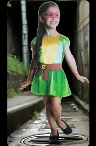 2016 Nickelodeon Teenage Mutant Ninja Turtles Cartoon 4-in-1 Costume Girls 2T - Picture 1 of 8