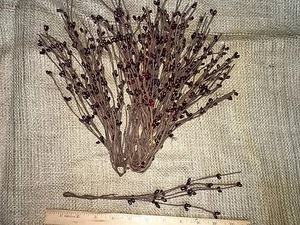 DLCC~100 PCS LOT of PRIMITIVE deep burgundy pip berry picks 7" ~SUPER DEAL~ SALE - Picture 1 of 5