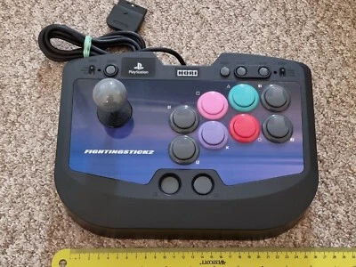 SONY PLAYSTATION PS1 PS2 HORI FIGHTING STICK 2 ARCADE JOYSTICK CONTROLLER FIGHT - Image 1 of 4