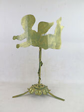 Lamp Desk Old Vintage Wrought Iron Abat Jour Table Angel CH39