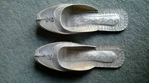 Wedding bride bridesmaid slippers pumps ballet Kussa silver white gift present 3 - Picture 1 of 4