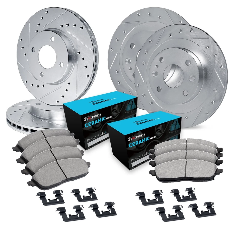 For Honda Prelude 93-96 Brake Kit eLINE Series Drilled & Slotted Front & Rear Foto 1 de 4