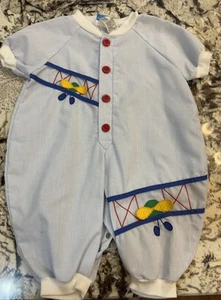 6/9 Months Vintage Baby Boys Romper - Picture 1 of 3