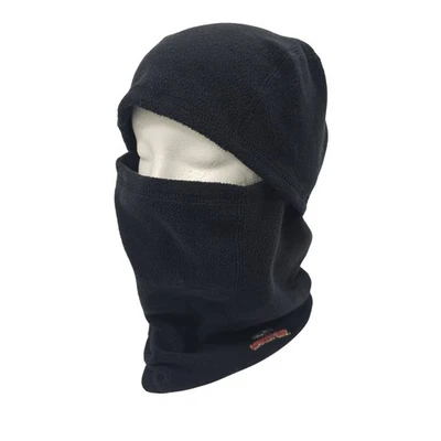 Mossy Oak Black Fleece Hooded Balaclava Face Mask Neck Gaiter OSFM Hunting Ski - Image 1 of 4
