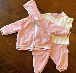 Ralph Lauren Baby Trainingsanzug 9 Monate Teiler Rosa Frottee Hoodie Hose Baby Mädchen Pony - Bild 1 von 11
