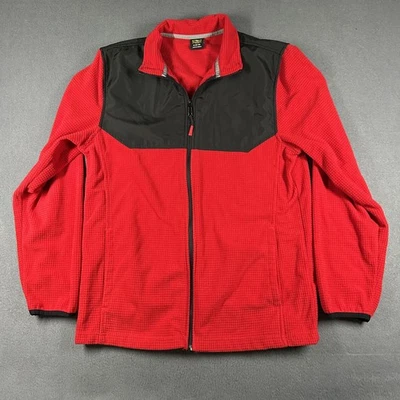Athletic Works Jacket Mens Medium Full Zip Fleece Grid Pattern Outdoor Layer - Image 1 of 4