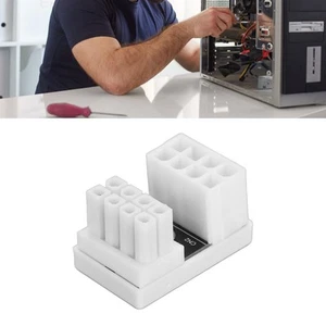 Neu Weißer GPU PCIe Stecker 8PIN Weiblich Zu Männlich 180 ° Winkel RVS Typ ABS - Photo 1/22