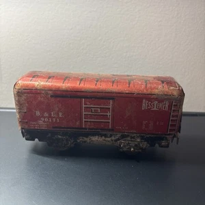 Vintage Marx O-Gauge Red  B&LE 90171 Train Box Car Bessemer Trains 3 - Picture 1 of 6