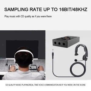 Carte son stéréo USB 7.1 canaux externe compacte 48KHz échantillonnage - Afbeelding 1 van 6