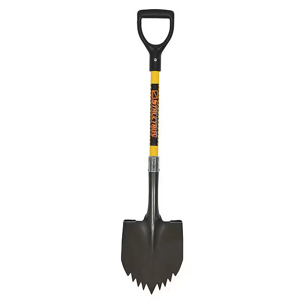 Round Point Shovel, 14 ga #2 Blade, Steel Blade, Standard Step, 40 in L Yellow - Image 1 of 1