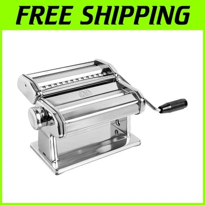 Durable Chrome Steel Pasta Machine for Effortless Homemade Lasagne & Tagliolini - Image 1 of 4
